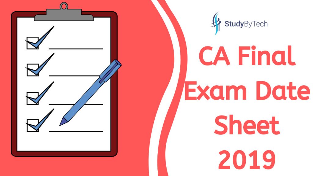 CA Final Exam Date Sheet