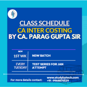 CA Inter Costing by Parag Gupta sir