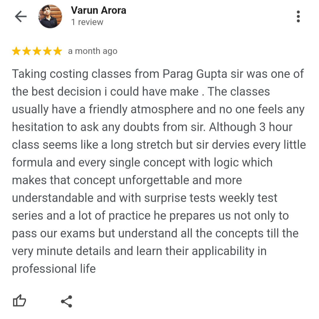 Parag Gupta Classes students review